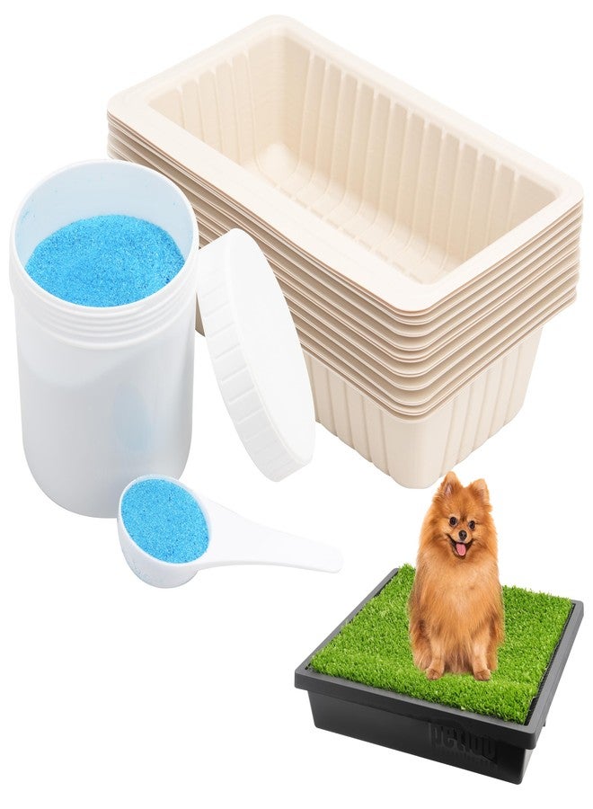 LUVCOSY 20-Pack Pet Loo Pee-Pod Refills with Sponge Compatible with PetSafe Portable Dog Potty, Dog Litter Box Disposable Potty Tray Cornstarch Material, Urine Disposal (Pet Loo NOT Included) - Image 1